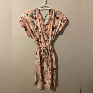 Pink floral dress